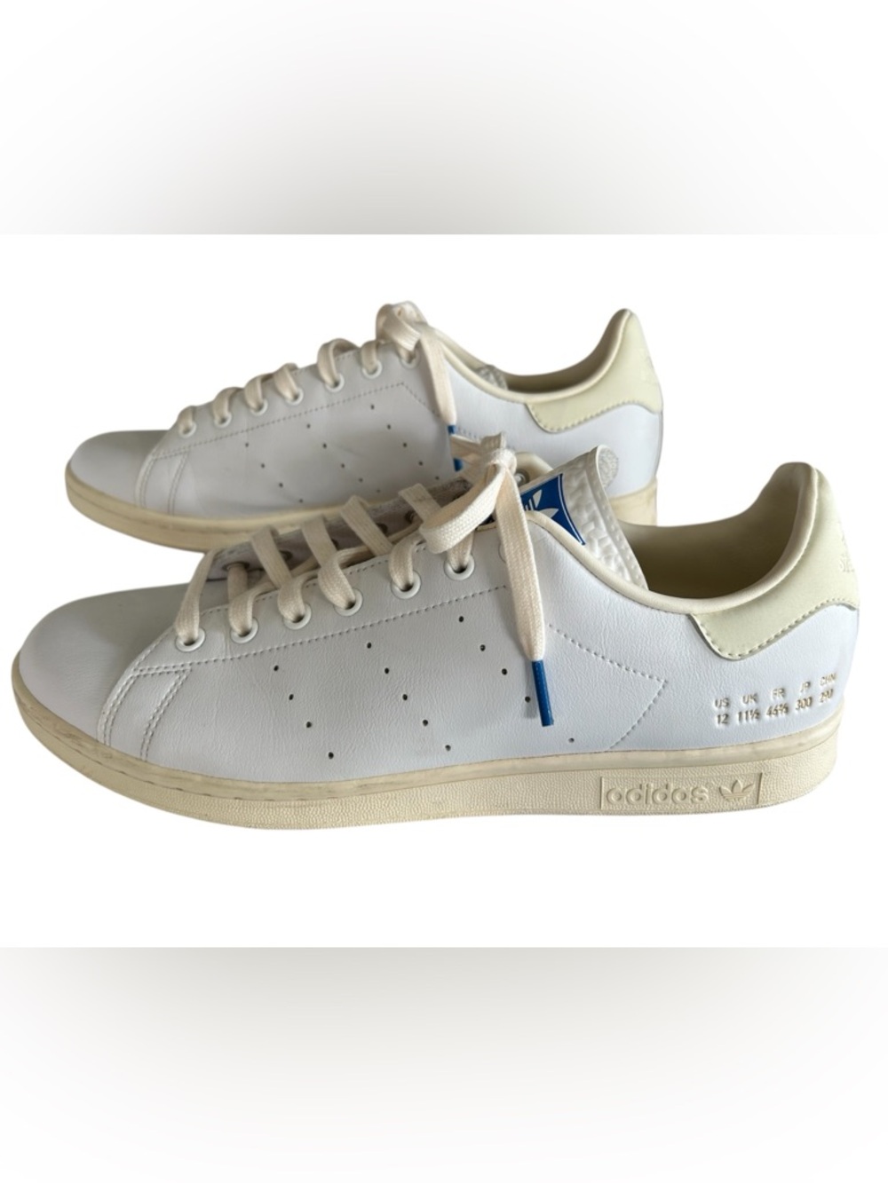 Adidas Originals Men's White Leather Blue Bird Stan Smith Classic Shoe US 12 - Picture 3 of 8